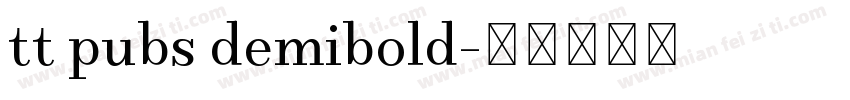 tt pubs demibold字体转换